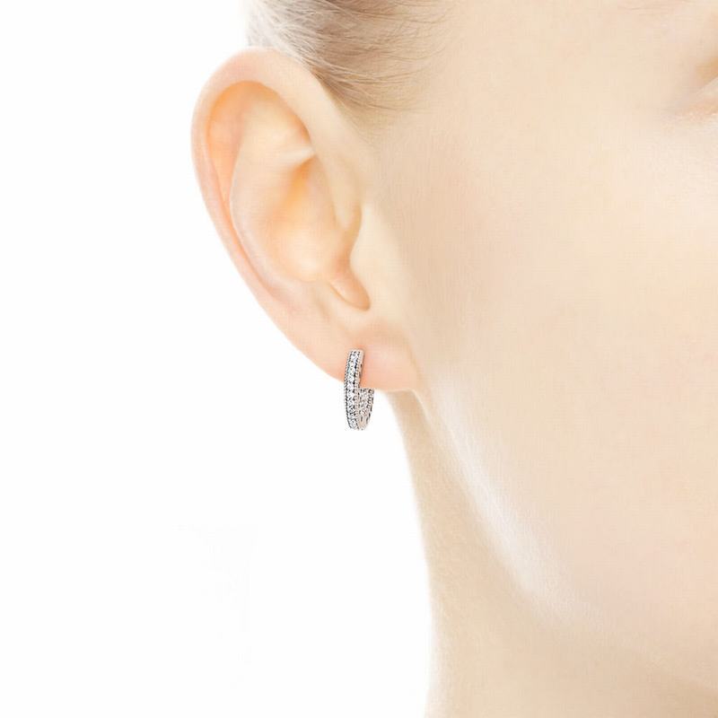 Pandora Hearts Hoop Earrings Silver Egypt XI6480931